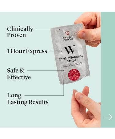 Spotlight Oral Care Teeth Whitening Strips - Hydrogen Peroxide Whitening | 14-Day Course with Whitening Toothpaste - Buy Online on GoSupps.com