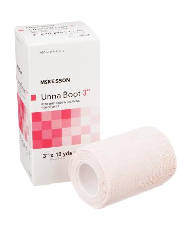 McKesson Unna Boot with Zinc Oxide and Calamine Non-Sterile 3 in x 10 yd 1 Roll 12 Packs 12 Total