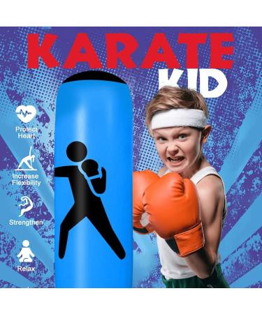 Kids Christmas Punching Bag - 63 Bounce-Back Anger Toy for Boys & Girls - Martial Arts Training & Energy Release - Blue - Buy Online on GoSupps.com