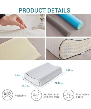 DREAMSIR SETORE Extra Firm Contour Pillow for Neck Support - Orthopedic Pain Relief for Shoulder & Neck - Ergonomic Tencel Bed Pillow for Stomach, Back & Side Sleepers - Queen Size - Buy Online on GoSupps.com