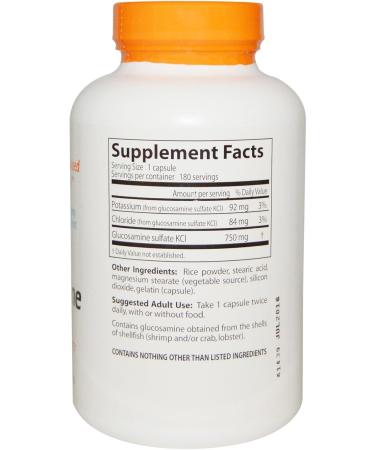 Doctor's Best - Glucosamine Sulfate - 180 Capsules - Buy Online on GoSupps.com