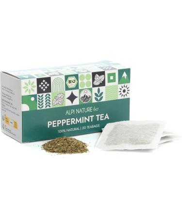 Alpi Nature Alpi Nature Organic Peppermint Herbal Tea 120 Tea Bags 120g Pack of 6 x 20 x 1g Bags - Buy Online on GoSupps.com