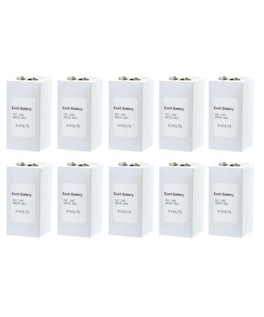 10pc Exell 246 Alkaline 9V Battery NEDA 1602 PP6 6F50-2