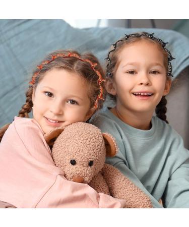 Double Bangs Hairstyle Hairpin 2 Hairpin Headbands Teeth Comb Hair Hoop Headband With Clips Attached Double Layer Twist Plait Headband Hairs Tools Hollow Woven Sectional Clip Headband Black+Red - Buy Online on GoSupps.com