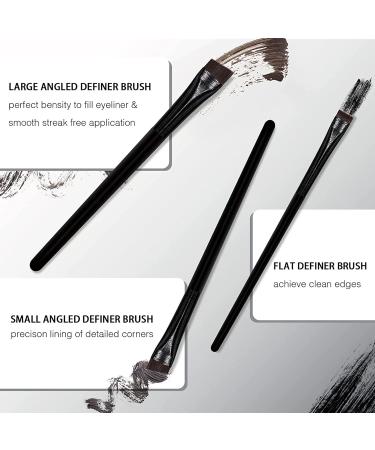FENGCHUANG Slanted Eyeliner Brush Set - 6 Essential Eye Makeup Tools for Beautiful Brows & Liner - International Shipping Available - Buy Online on GoSupps.com