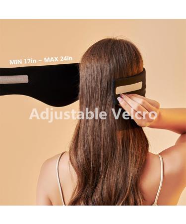 Soft Double-Sided Sleep Mask - Light Blocking Eye Cover for Men & Women - Adjustable Oversized Blindfold for Travel & Napping - Black - Buy Online on GoSupps.com