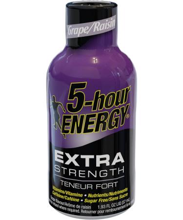 5-hour Energy - Extra Strength - Grape - 1 Box of 12 x 57ml Bottles - Buy Online on GoSupps.com