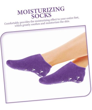 POPETPOP 2 Pairs Gel Socks Gel Lined Socks Moisturizing Heel Sleeves Moisture Heel Socks Dry Feet Socks Spa Socks Heel Softening Socks Silicone Socks Miss Foot Vegetable Gel Commodity 22x10x1cm - Buy Online on GoSupps.com