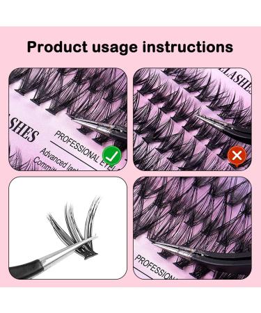 Lash Extension Kit - 240 PCS Cluster Eyelashes for DIY Beginners | Wispy Fluffy 30D+40D Individual Lashes with Tweezers | International Shipping Available - Buy Online on GoSupps.com