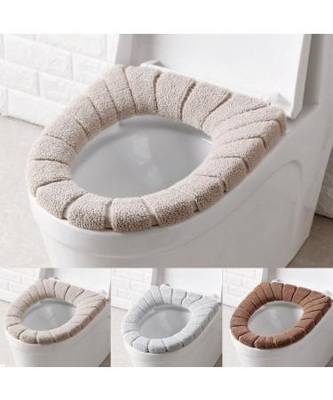 Daycount Soft Toilet Mat Soft Warm Toilet Seat Heated Closestool Pad Washable Toilet Seat Cover Bathroom Product (Grey) - Buy Online on GoSupps.com