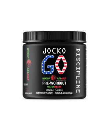 Jocko GO Pre Workout (Whoop Assault Watermelon) - KETO, Vitamin C, L Theanine, Caffeine, L Citrulline, Rhodiola, Sugar Free Nootropic Blend - Supports Muscle Pump, Endurance and Recovery - 30 servings - Buy Online on GoSupps.com