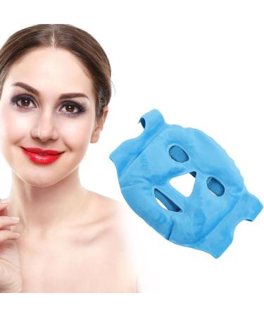 Facial Mask Sleeping Hot Cold Compress Gel Bead Face Cover Soft Swelling Stress Relief Heat Ice Pack Face Cover Dark Blue - Buy Online on GoSupps.com