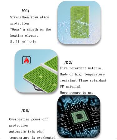 Caulo Graphen Foot Warmers | Winter Heating Electric Heating Pad | 3 Modes Timer & Auto Shutdown | Green 55-75  - Buy Online on GoSupps.com