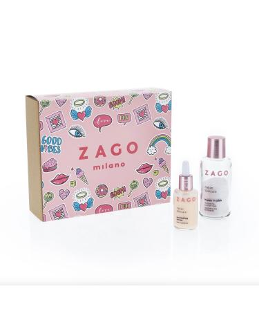 Zago Milano GLOW Kit Special Box Illuminating Gift Set Happy In Pink 60 g + Nourishing Oil Serum 30 ml