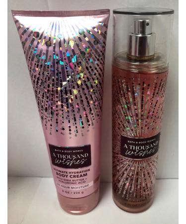 Bath and Body Works - A Thousand Wishes - Gift Set - Fine Fragrance Mist & Body Cream