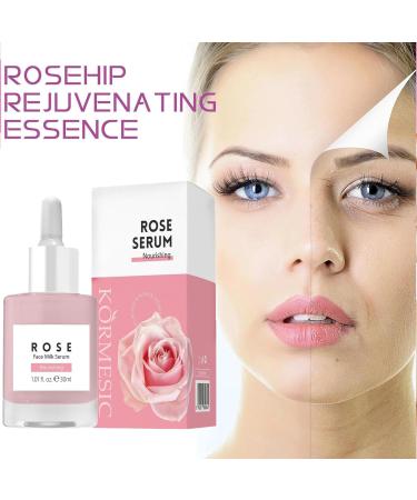 Rose Face Milk Serum Glow Rose Essence Rose Face Care Essence Milk Rose Extract Face Serum Rose Anti Aging Face Moisturizer Rose Face Essence Improve Dull Skin & Soft Skin Tone - Buy Online on GoSupps.com