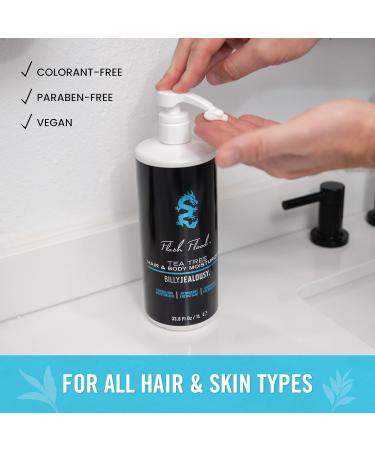 Billy Jealousy Flash Flood Tea Tree Hair & Body Moisturizer Ideal for All Hair & Skin Types with Tea Tree Lavender and Peppermint 33.8 Fl Oz (Pack of 1) - Buy Online on GoSupps.com