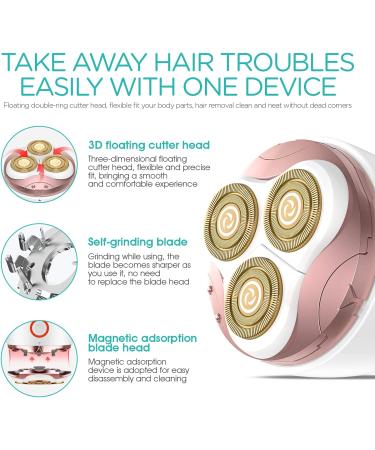 VOGOE Women's Electric Shaver ES300 - 3D Floating Blade, Rechargeable & Portable for WetDry Use - Buy Online on GoSupps.com