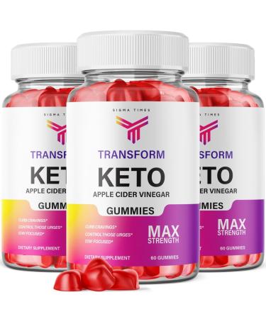 (3 Pack) Transform ACV Gummies Transform Keto ACV Gummies Advanced Transform Keto Plus ACV Gummies (180 Gummies)