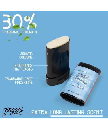 Zingari Man The Navigator Solid Extrait Solid Cologne for Men Concentrated Solid Perfume Balm Amber Marine Musk and Berry Scent Ideal Men s Travel Cologne 0.5 oz Amber Marine and Musk - Buy Online on GoSupps.com