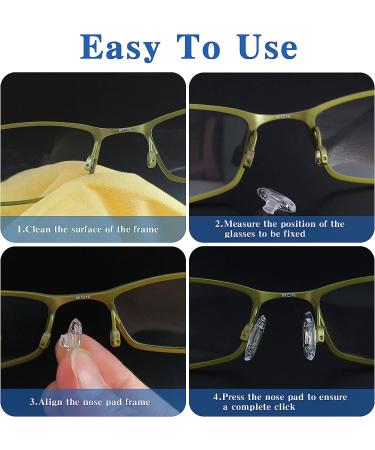 Soft Silicone Eyeglass Nose Pads - 10 Pairs Anti-Slip Replacement Kit for Eyeglasses - Oval Shape - 6 Piece Set - Buy Online on GoSupps.com