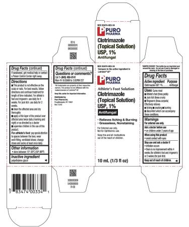 Puro Pharma Clotrimazole 1% Antifungal Solution | Fast Relief for Athlete's Foot Jock Itch & Ringworm | Soothes Itching & Burning - Buy Online on GoSupps.com