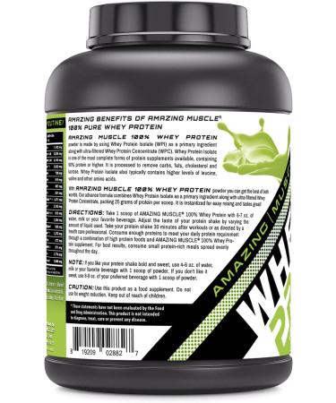 Amazing Muscle 100% Whey Protein Powder *Advanced Formula with Whey Protein Isolate as a Primary Ingredient Along with Ultra Filtered Whey Protein Concentrate (Japanese Matcha 5 Lb) - Buy Online on GoSupps.com