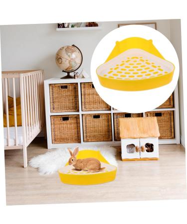 HANABASS Box Pet Potty Urinal Small Animals Toilet Rabbit Toilet Pet Pee Toilet Chinchilla Bedding White Abs 24.5X18.5cm White - Buy Online on GoSupps.com