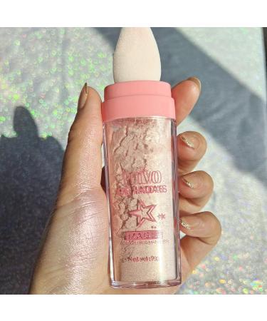 Rosarden Fairy Pink Highlighter Powder Stick for Face & Body - Glitter Makeup Stick for Enhancing Facial Contours - Buy Online on GoSupps.com