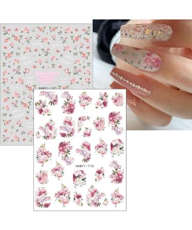 JMEOWIO 9 Sheets Spring Flower Nail Art Stickers Decals Self-Adhesive Floral Summer Nail Supplies Nail Art Design Decoration Accessories - Buy Online on GoSupps.com