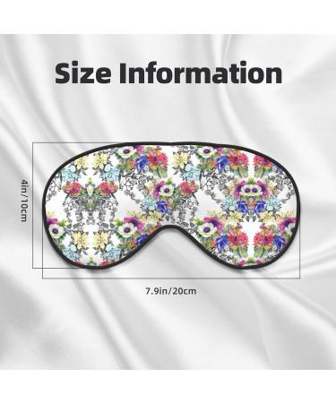 Shop Wildflower & Leaf Print Eye Mask | Soft Comfortable Light-Blocking Unisex Sleep Mask - International Shipping - Buy Online on GoSupps.com