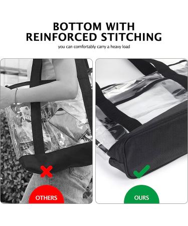 BORMELUN Clear Tote Bag for Women - Large Transparent Handbag in Black - Buy Online on GoSupps.com