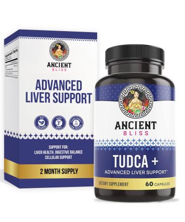 Tudca 500mg 60 Capsules (Tauroursodeoxycholic Acid) - Bile Salts Liver Support Supplement Natural Bitter Taste- Vegan Friendly Non GMO Gluten Free Capsules (60 Capsules (Pack of 1)) 60 Count (Pack of 1)