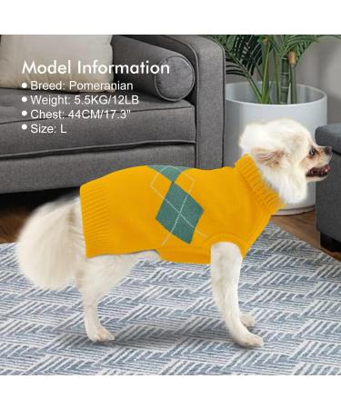 Shop Soft & Warm Dog Puppy Sweaters | Winter Pet Clothing & Costumes | XXL Yellow Knit Sweater - Buy Online on GoSupps.com