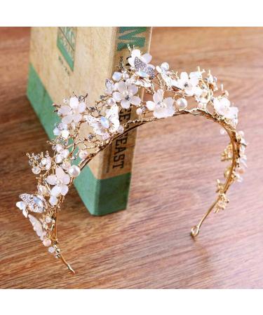 Bridal Wedding Queen Crown - Jakawin Flower Baroque Tiara for Women & Girls | C007 - Buy Online on GoSupps.com