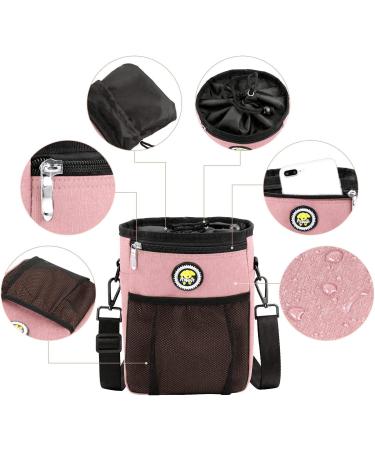 FTTouuy Waterproof Dog Feed Bag - XL Pink | Perfect Treats Bag for Training & Agility - Buy Online on GoSupps.com