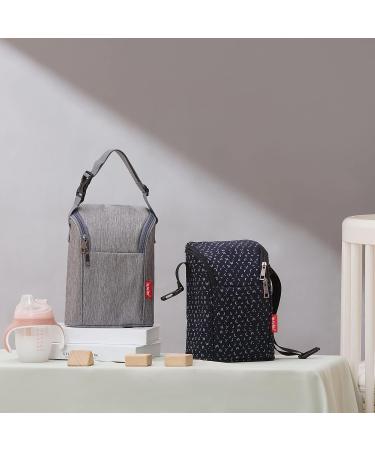 Baby Bottle Thermal Bag - Waterproof Insulation Tote for Breast Milk Storage - Gray - Buy Online on GoSupps.com