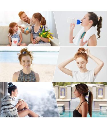 Hair Scrunchies Velvet Elastics Scrunchy Bobbles Soft Hair Bands Hair Ties (12 Colors) - Buy Online on GoSupps.com