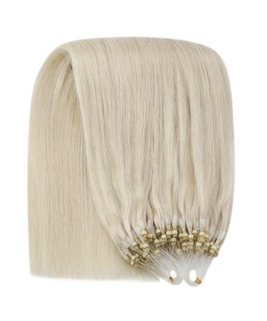 Youngsee Real Hair Microring Extensions 40cm - Blond Platinblond #60A | Premium Remy Hair 50g - Buy Online on GoSupps.com