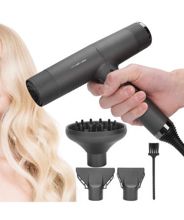 Hair Dryer Professional Portable Fast Drying Low Noise Hairdryer Home Hair Blow Dryer Hair Salon Tool for Home Travel & Salon Black(#2)