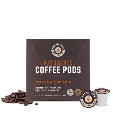 Rapidfire Caramel Macchiato Keto Coffee Pods - Energy & Metabolism Support - 16 Count - Buy Online on GoSupps.com