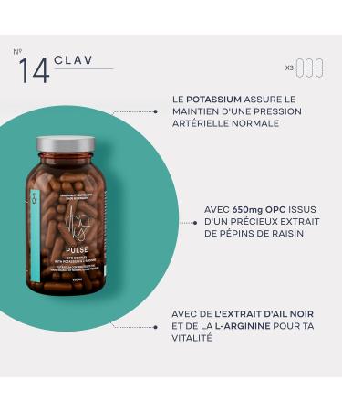 OPC Complex - Cardio Tonus - Grape Seed Extract with 650mg OPC per Dose L Arginine Black Garlic & Potassium for Blood Pressure - 120 Capsules - Buy Online on GoSupps.com