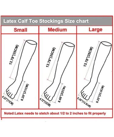 Unisex Knee High Latex Toe Socks | Calf High Costumes for Men & Women - Black Large - Buy Online on GoSupps.com