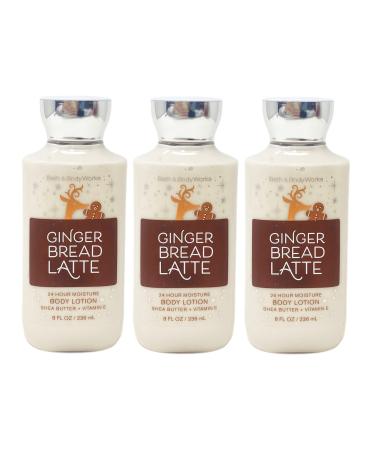 Gingerbread Latte Shea Butter + Vitamin E Body Lotion Trio Gift Set - Includes 3 Shea Butter + Vitamin E Body Lotions - Full Size