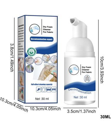 Laundry Stain Remover Rinse- Dry Foam Cleaner for Fabric | 30ml Clothes Oil Stain Remover Multi-purpose Stain Remover Removes Oil Paint Blood Pet Stains Maidong - Buy Online on GoSupps.com