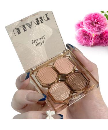 XGZ Eyeshadow Makeup Shimmer Glitter Eye Shadow, Long Lasting Self-Adhesive Eye Shadow, Neutral Cosmetic Eye Shadow, 4 Colors