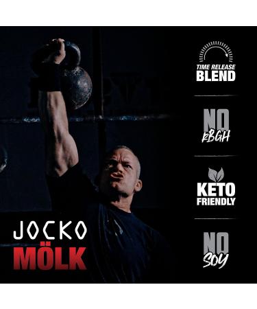 Jocko Milk Whey Protein Powder (Strawberry) - Keto Friendly with Probiotics, Grass Fed, Digestive Enzymes, Amino Acids - Sugar Free Monk Fruit Blend - 31 Servings for Muscle Recovery and Growth - Buy Online on GoSupps.com