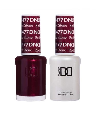 DND Duo Gel & Nail Polish Set - Red Stone 477-2x15ml