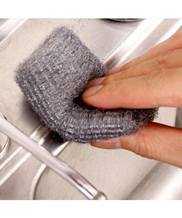 Steel Wool Scrubber - 12X Scrubbing Pads | Wire Wool Household Cleaning Tool | Stainless Steel Dish Scrubber | Wool Pads For Cleaning Dishes | Multipurpose Scrubbers For Cleaning Dishes Pot Scrubbers - Buy Online on GoSupps.com