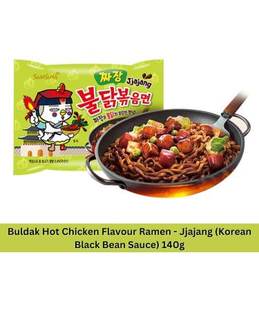 Samyang Buldak Hot Chicken Flavour Ramen Noodles Jjajang (Korean Black Bean Sauce) 140g (Pack of 5) - Buy Online on GoSupps.com